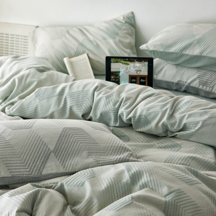 91家纺网 家纺一手货源 找家纺 简家居 2025新款四件套-星空物语 绿