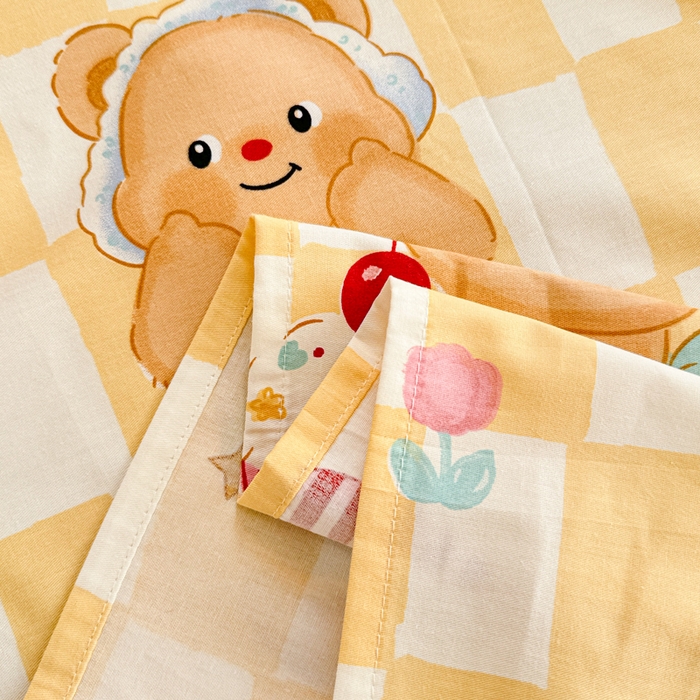 91家纺网 家纺一手货源 找家纺 呗旺鹿 2025新款全棉13372床单 曲奇小熊