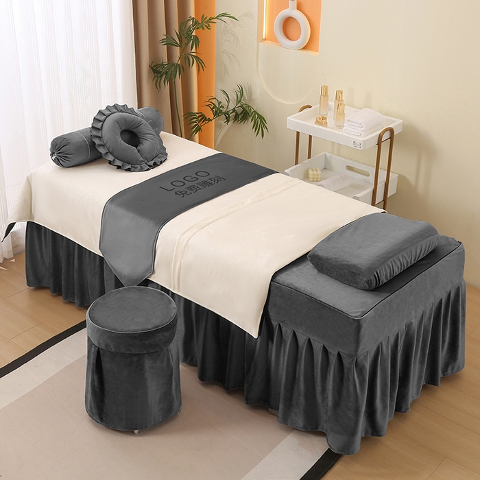 91家纺网 家纺一手货源 找家纺 琪宝阁 2025新款轻奢一族系列立丝绒美 容床罩套件 轻奢一族深灰