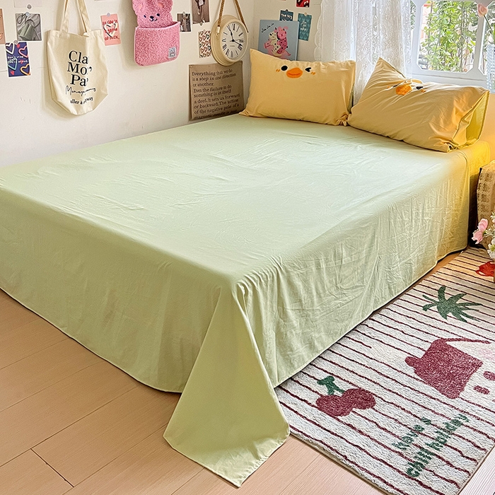 91家纺网 家纺一手货源 找家纺 曼谷家纺 2025新款软糯毛巾绣水洗棉四件套-【买家秀联系微信】专属版权，质检报告 黄鸭