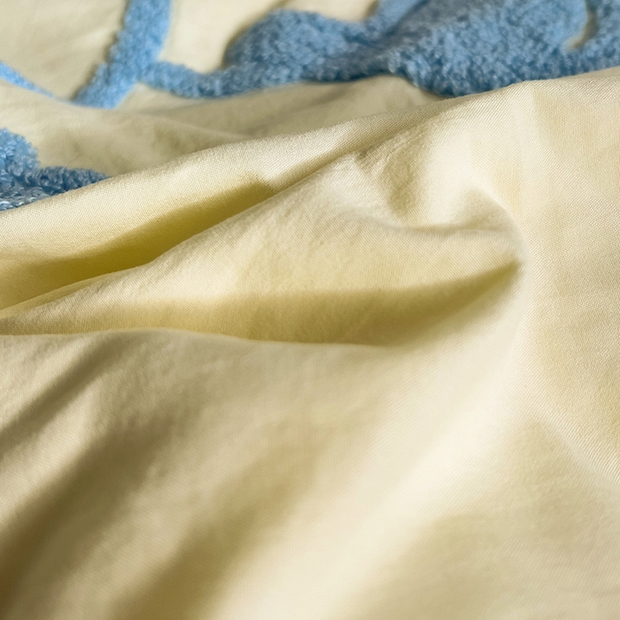 91家纺网 家纺一手货源 找家纺 曼谷家纺 2025新款软糯毛巾绣水洗棉四件套-【买家秀联系微信】专属版权，质检报告 牛角包-芝士蓝