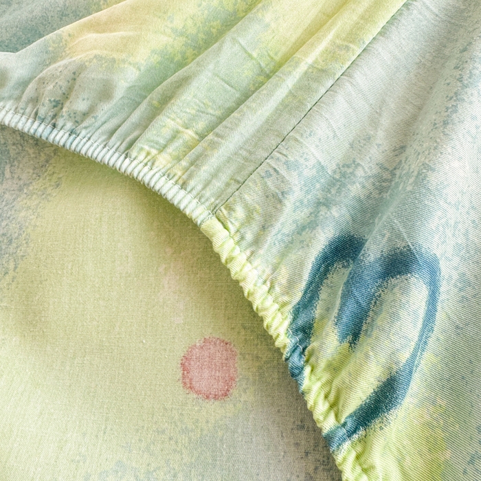 91家纺网 家纺一手货源 找家纺 呗旺鹿 2025新款全棉13372床笠 油画慕斯猫