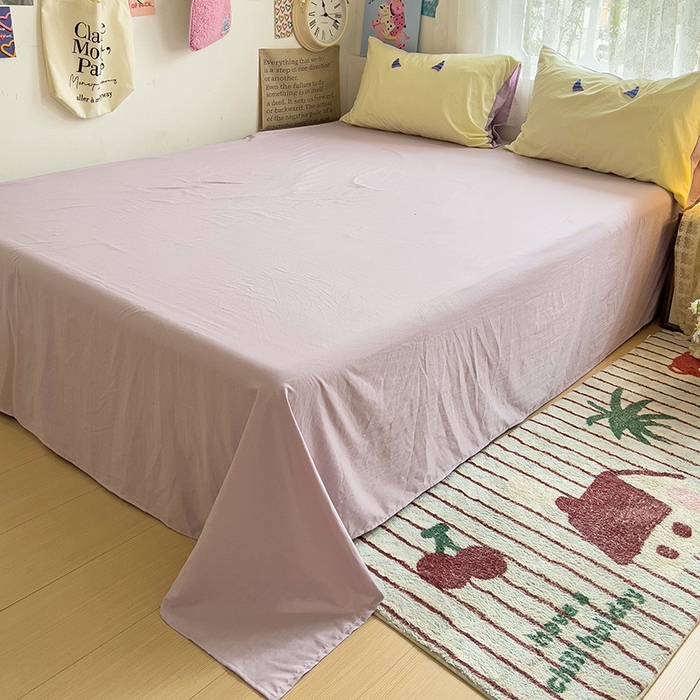 91家纺网 家纺一手货源 找家纺 曼谷家纺 2025新款软糯毛巾绣水洗棉四件套-【买家秀联系微信】专属版权，质检报告 怪兽-芝士紫