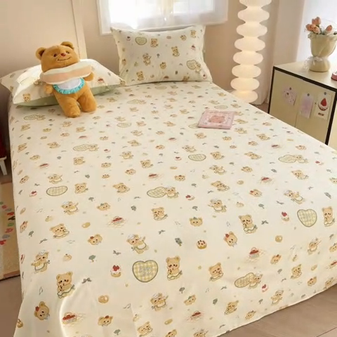 91家纺网 家纺一手货源 找家纺 呗旺鹿 2025新款全棉13372床单 围裙小熊