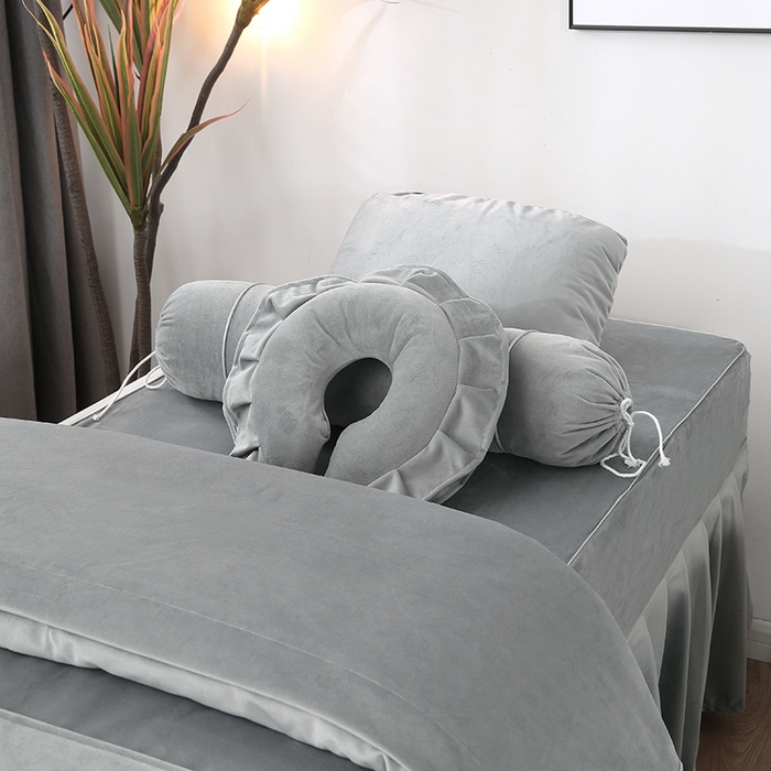 91家纺网 家纺一手货源 找家纺 琪宝阁 2025新款轻奢一族系列立丝绒美 容床罩套件 轻奢一族浅灰1