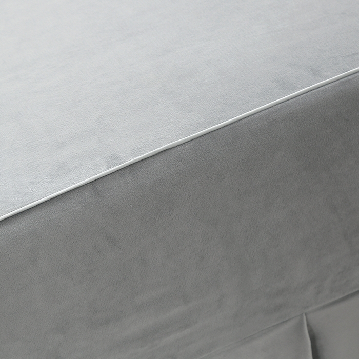 91家纺网 家纺一手货源 找家纺 琪宝阁 2025新款轻奢一族系列立丝绒美 容床罩套件 轻奢一族浅灰