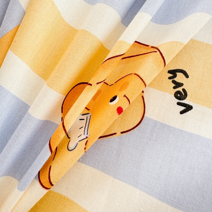 91家纺网 家纺一手货源 找家纺 呗旺鹿 2025新款全棉13372床单 吐司小熊