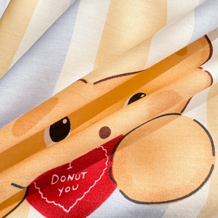 91家纺网 家纺一手货源 找家纺 呗旺鹿 2025新款全棉13372黄油小熊系列四件套 黄油小熊-吐司