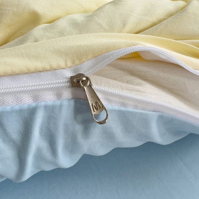 91家纺网 家纺一手货源 找家纺 曼谷家纺 2025新款软糯毛巾绣水洗棉四件套-【买家秀联系微信】专属版权，质检报告 牛角包-芝士蓝