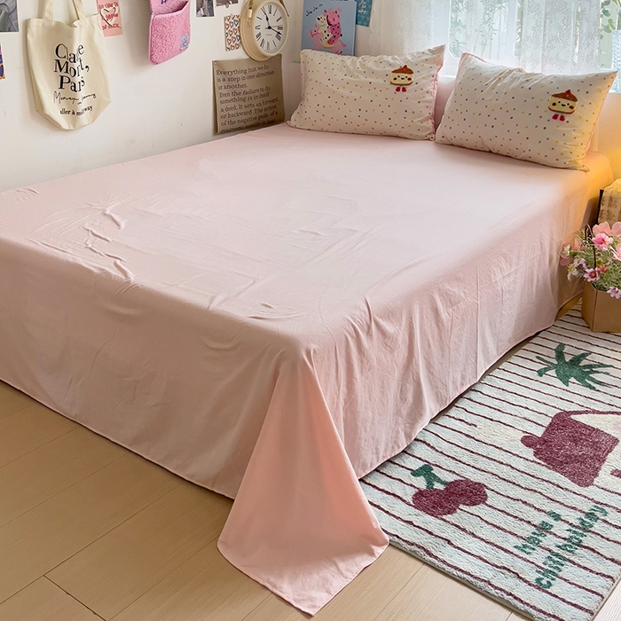 91家纺网 家纺一手货源 找家纺 曼谷家纺 2025新款软糯毛巾绣水洗棉四件套-【买家秀联系微信】专属版权，质检报告 芝士蛋糕-波点粉