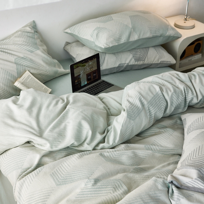 91家纺网 家纺一手货源 找家纺 简家居 2025新款四件套-星空物语 绿