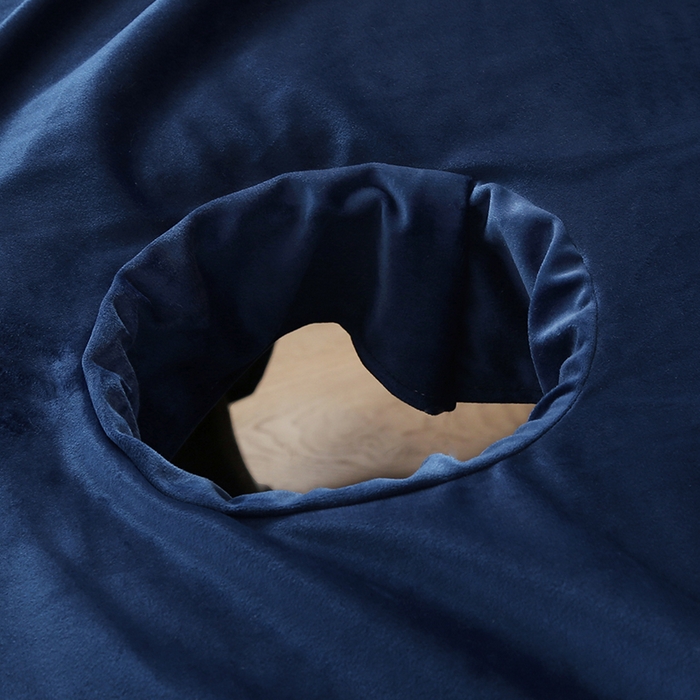 91家纺网 家纺一手货源 找家纺 琪宝阁 2025新款轻奢一族系列立丝绒美 容床罩套件 轻奢一族深蓝