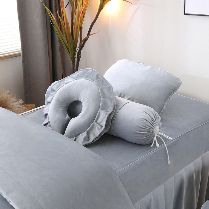 91家纺网 家纺一手货源 找家纺 琪宝阁 2025新款轻奢一族系列立丝绒美 容床罩套件 轻奢一族蓝灰1