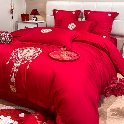 91家纺网 家纺一手货源 找家纺 （总）东方合美（原：皇家传奇） 2023新款亲肤舒适时尚婚庆四件套系列（控价不低于180）