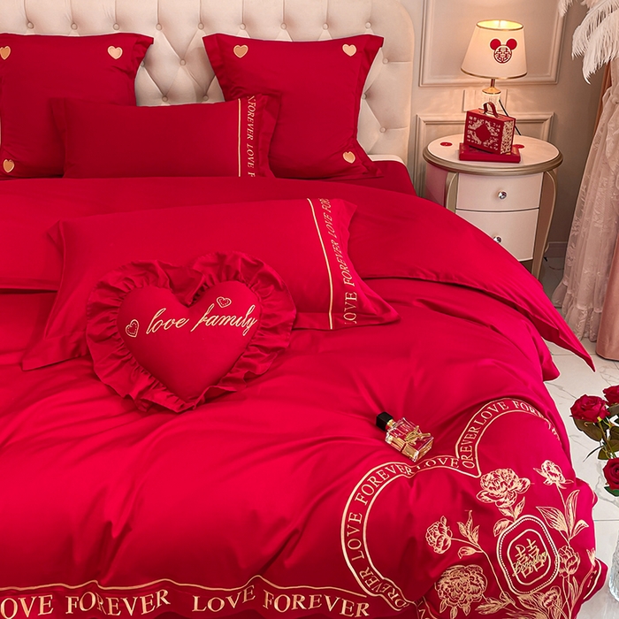 91家纺网 家纺一手货源 找家纺 东方合美（原：皇家传奇） 2023新款亲肤舒适时尚婚庆四件套系列 爱丽丝