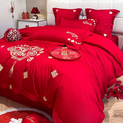 91家纺网 家纺一手货源 找家纺 （总）东方合美（原：皇家传奇） 2023新款亲肤舒适时尚婚庆四件套系列（控价不低于180）