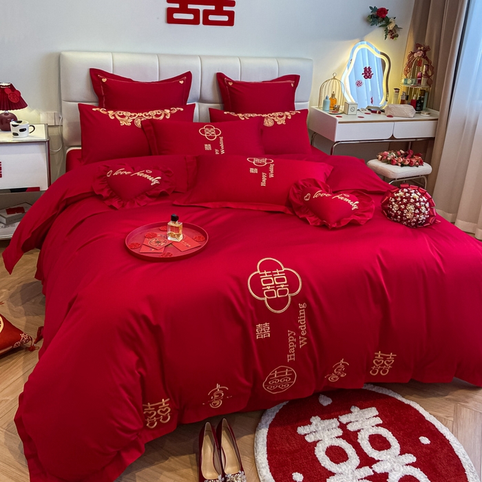 91家纺网 家纺一手货源 找家纺 东方合美（原：皇家传奇） 2023新款小红书风格热款40S婚庆系列 福气