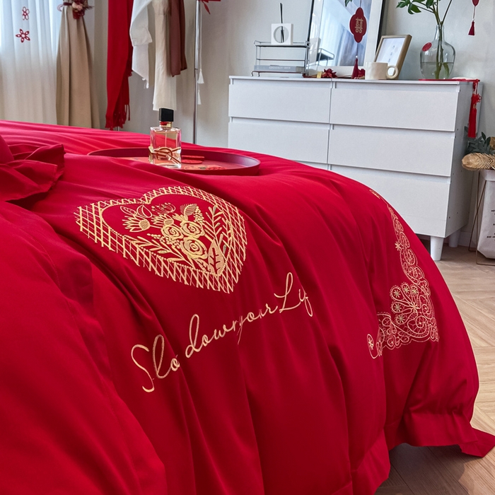 91家纺网 家纺一手货源 找家纺 东方合美（原：皇家传奇） 2023新款小红书风格热款40S婚庆系列 挚爱