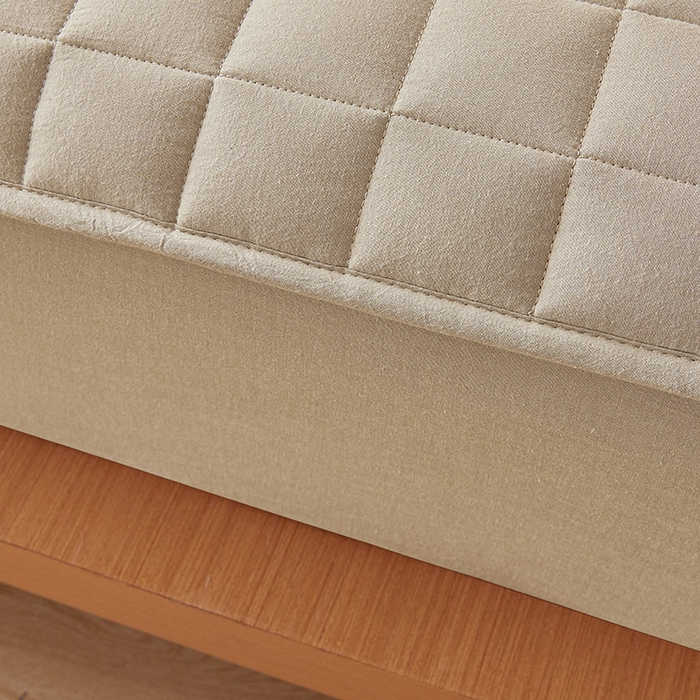 91家纺网 家纺一手货源 找家纺 3C 2025新款全棉水洗棉夹棉床笠-良品 良品 清新灰