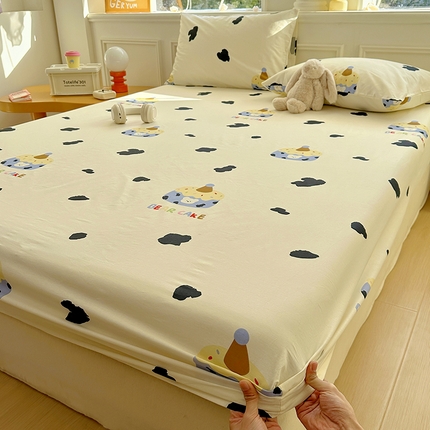 91家纺网 家纺一手货源 找家纺 希诺家居 2025新款全棉纯棉卡通小清新床笠 奶油蛋糕