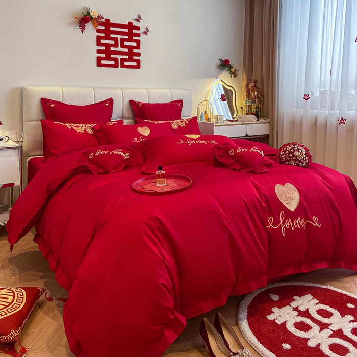 91家纺网 家纺一手货源 找家纺 东方合美（原：皇家传奇） 2023新款小红书风格热款40S婚庆系列 结婚了