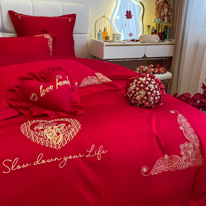 91家纺网 家纺一手货源 找家纺 东方合美（原：皇家传奇） 2023新款小红书风格热款40S婚庆系列 挚爱