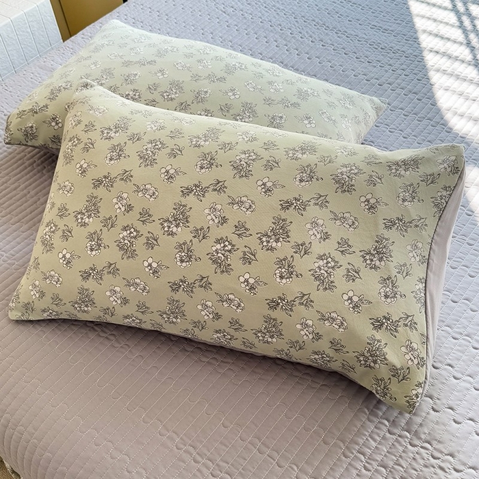 91家纺网 家纺一手货源 找家纺 韩约家纺 2025新款简约款1针织双层纱床盖四件套 婉君（简约款）