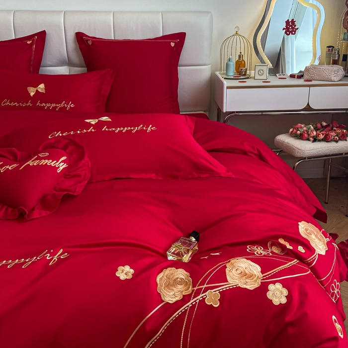 91家纺网 家纺一手货源 找家纺 东方合美（原：皇家传奇） 2023新款小红书风格热款40S婚庆系列 玫瑰