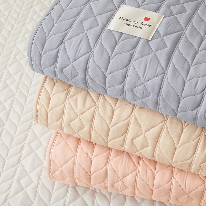 91家纺网 家纺一手货源 找家纺 3C 2025新款A类亲肤夹棉床笠-麦穗格 组合图