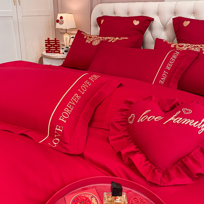 91家纺网 家纺一手货源 找家纺 东方合美（原：皇家传奇） 2023新款亲肤舒适时尚婚庆四件套系列 爱丽丝