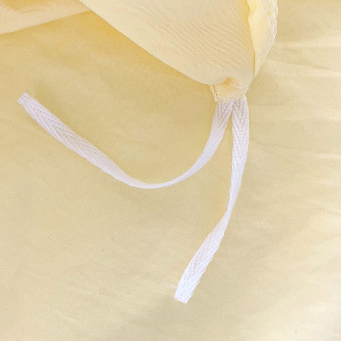 91家纺网 家纺一手货源 找家纺 森璐 2025新款水洗棉双拼四件套宿舍三件套床单被套枕套纯色-黄色