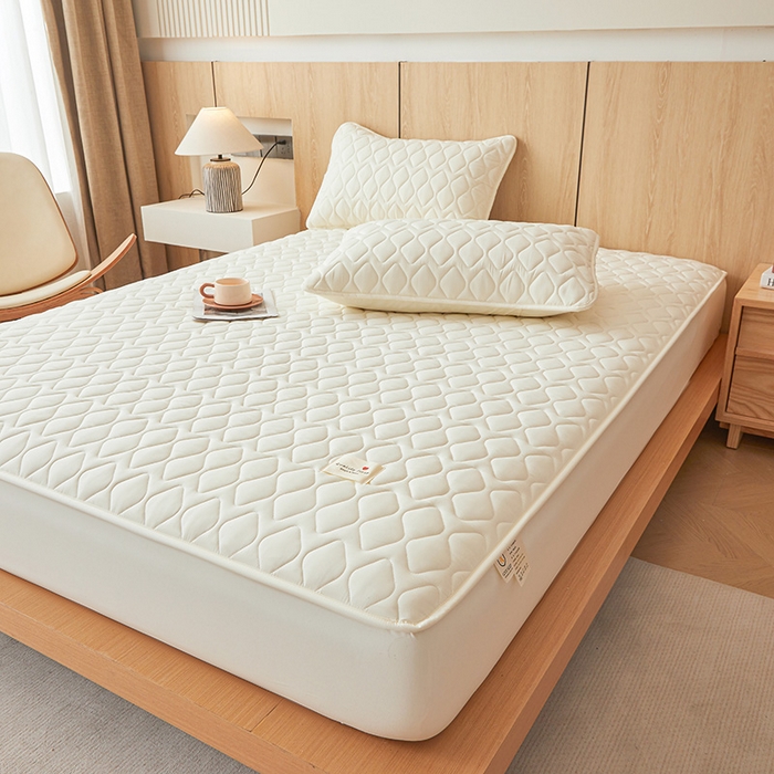 91家纺网 家纺一手货源 找家纺 （总）3C 2025新款A类菱形格防水隔脏床笠-卡诺