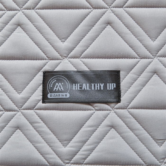 91家纺网 家纺一手货源 找家纺 3C 2025新款A类三角格防水隔脏床笠 三角格-云雾灰