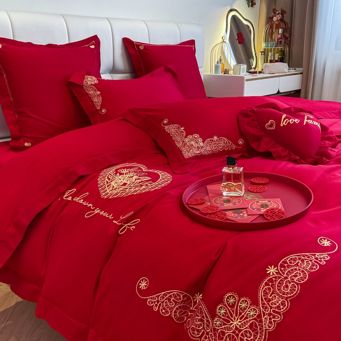 91家纺网 家纺一手货源 找家纺 东方合美（原：皇家传奇） 2023新款小红书风格热款40S婚庆系列 挚爱