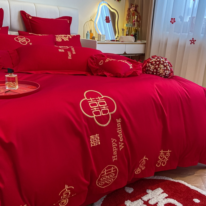 91家纺网 家纺一手货源 找家纺 东方合美（原：皇家传奇） 2023新款小红书风格热款40S婚庆系列 福气