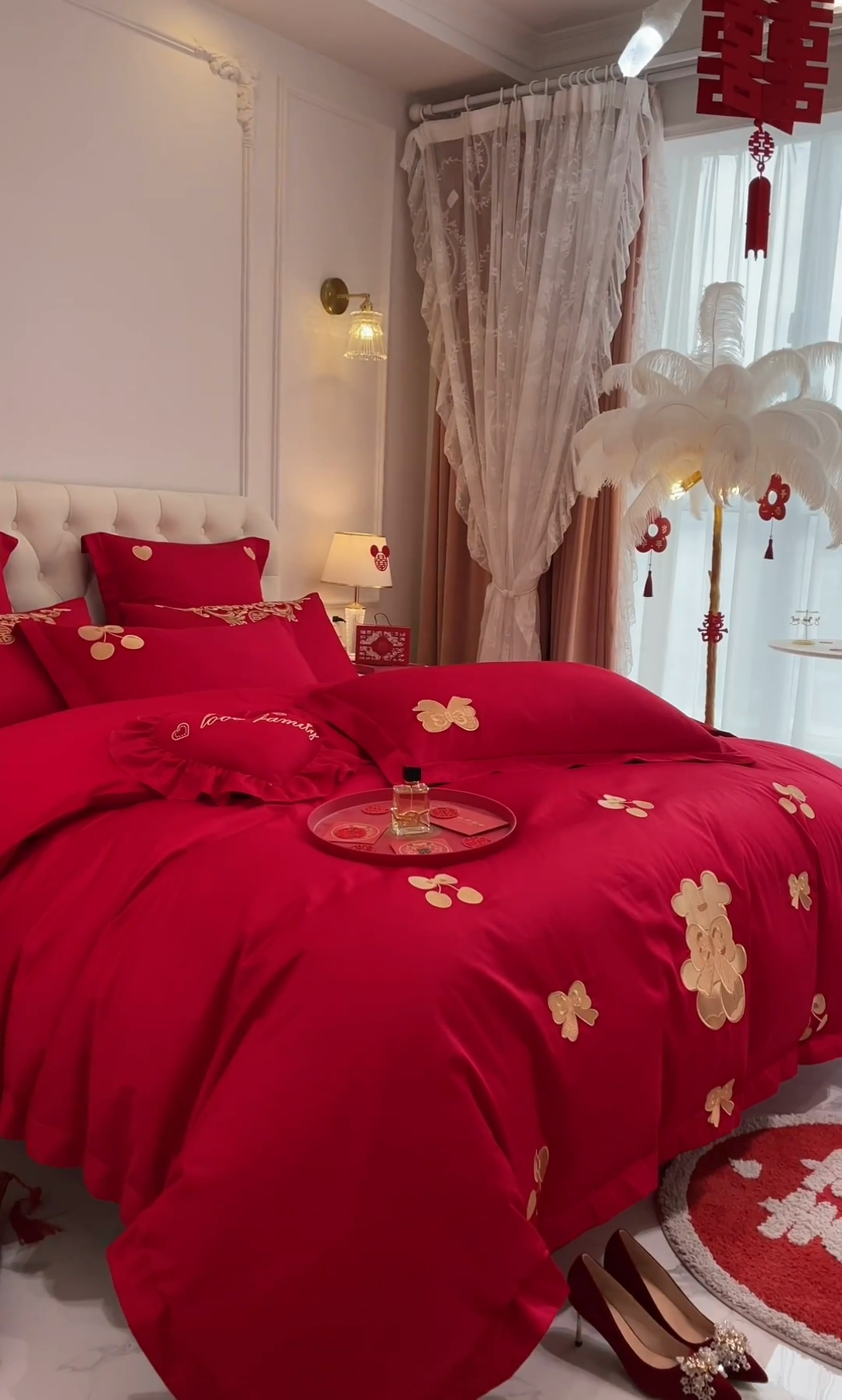 91家纺网 家纺一手货源 找家纺 东方合美（原：皇家传奇） 2023新款亲肤舒适时尚婚庆四件套系列 可爱