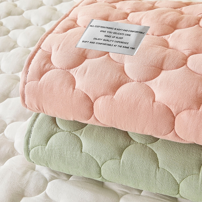 91家纺网 家纺一手货源 找家纺 3C 2025新款全棉水洗棉夹棉床笠-梦屿系列 组合图