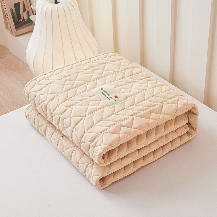 91家纺网 家纺一手货源 找家纺 （总）3C 2025新款A类亲肤夹棉床笠-麦穗格