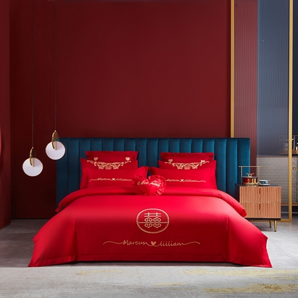 91家纺网 家纺一手货源 找家纺 （总）东方合美（原：皇家传奇） 2023新款100磨毛婚庆多件套系列