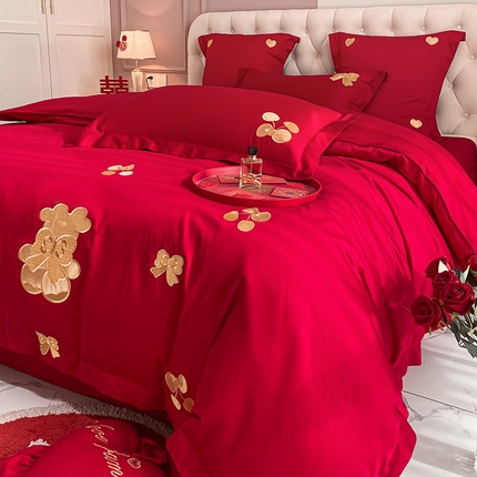 91家纺网 家纺一手货源 找家纺 （总）东方合美（原：皇家传奇） 2023新款亲肤舒适时尚婚庆四件套系列（控价不低于180）