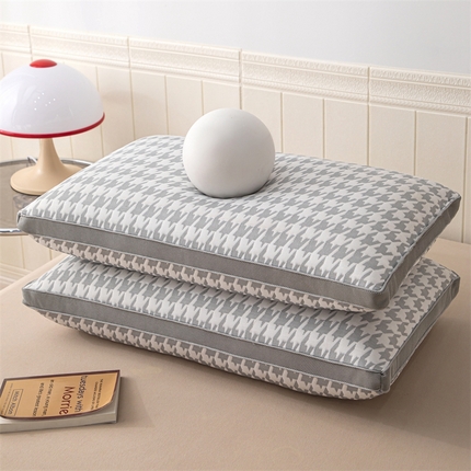 91家纺网 家纺一手货源 找家纺 （总）云熙枕业 2025新款枕芯针织提花千鸟格枕芯