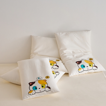 91家纺网 家纺一手货源 找家纺 （总）2025新款原棉喵喵枕 儿童枕学生枕 枕头枕芯