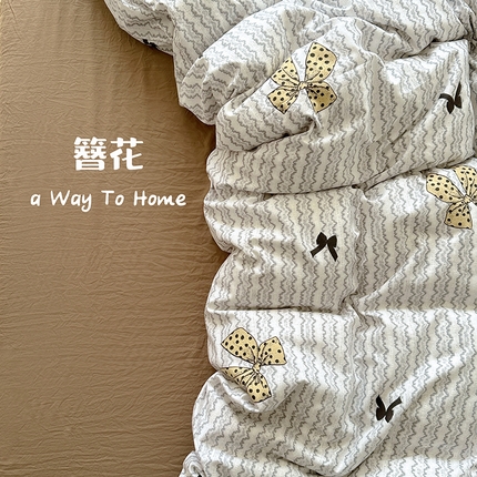 91家纺网 家纺一手货源 找家纺 （总）阿曼达 2024新款ins博主风亲肤柔软印花卡通水洗m四件套（专版花型）