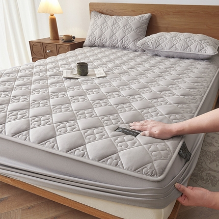 91家纺网 家纺一手货源 找家纺 （总）3C 2025新款A类亲肤夹棉床笠-花叶