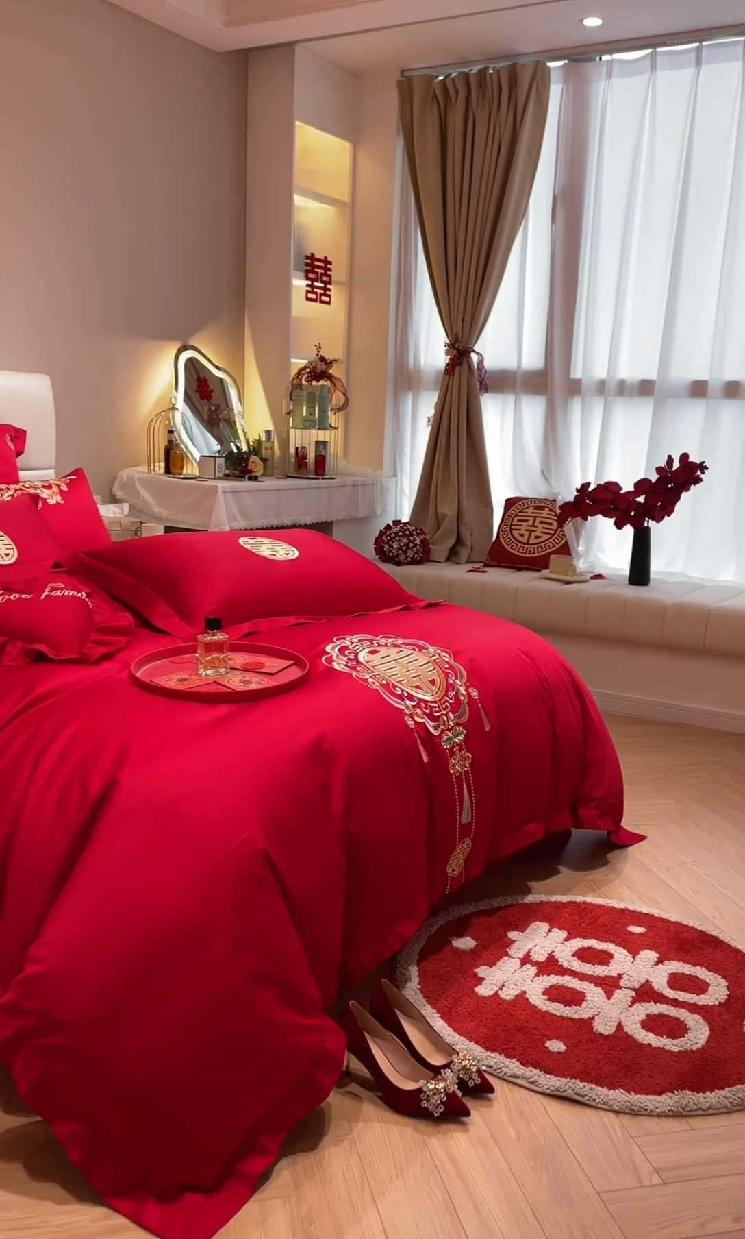 91家纺网 家纺一手货源 找家纺 东方合美（原：皇家传奇） 2023新款亲肤舒适时尚婚庆四件套系列 富贵吉祥