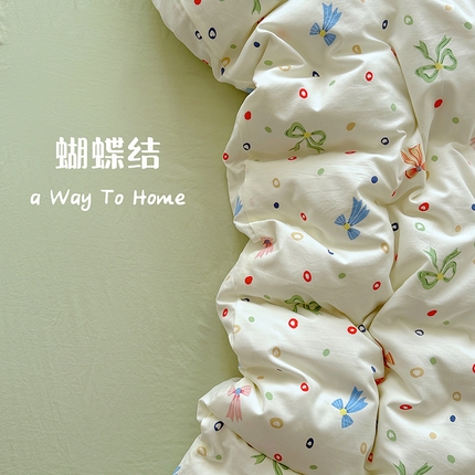 91家纺网 家纺一手货源 找家纺 （总）阿曼达 2024新款ins博主风亲肤柔软印花卡通水洗m四件套（专版花型）