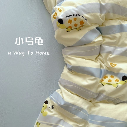 91家纺网 家纺一手货源 找家纺 （总）阿曼达 2024新款ins博主风亲肤柔软印花卡通水洗m四件套（专版花型）