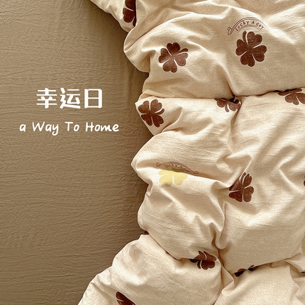 91家纺网 家纺一手货源 找家纺 （总）阿曼达 2024新款ins博主风亲肤柔软印花卡通水洗m四件套（专版花型）