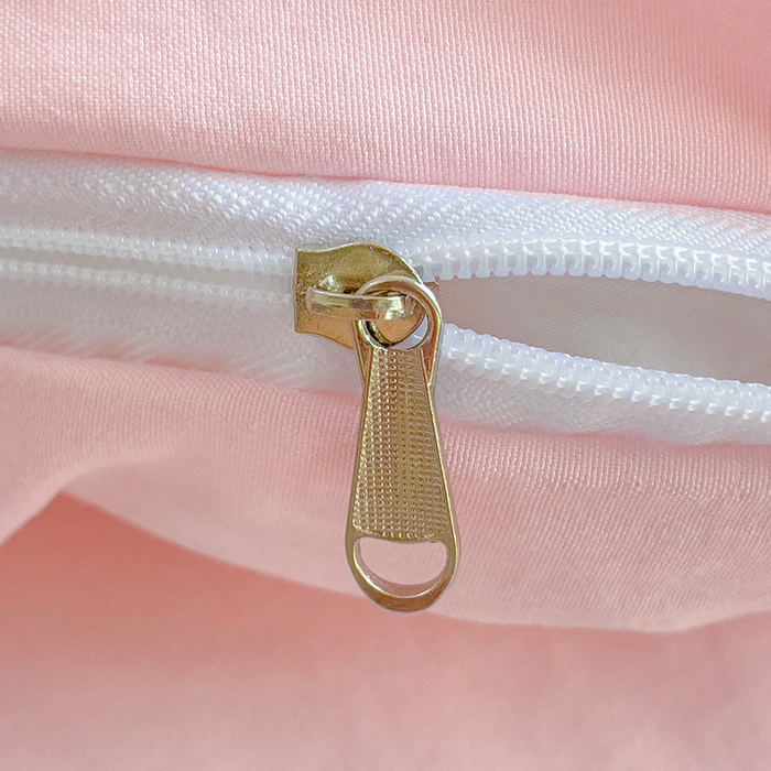 91家纺网 家纺一手货源 找家纺 森璐 2025新款水洗棉双拼四件套宿舍三件套床单被套枕套纯色-粉色