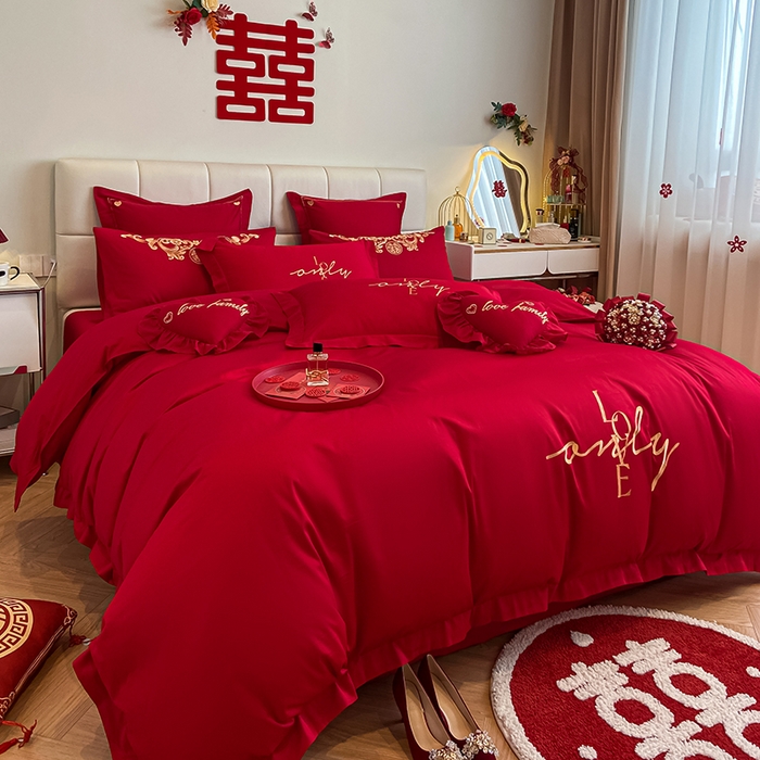 91家纺网 家纺一手货源 找家纺 东方合美（原：皇家传奇） 2023新款小红书风格热款40S婚庆系列 love